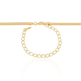 Choker Snake 3 mm Banhado a Ouro 18K