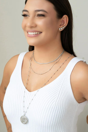 Choker Snake 3 mm Ródio Branco