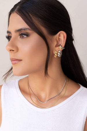 Choker Malha Fita 2 mm Banhado a Ouro 18K