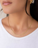 Choker Malha Fita 2 mm Banhado a Ouro 18K