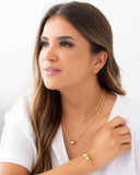 Gargantilha Veneziana Bolinha 12 mm Banhado a Ouro 18K