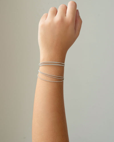 Pulseira Corda de Violão Ródio Branco