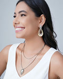 Gargantilha Canutilhos com Gota Lisa Ródio Branco