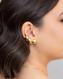 Ear Cuff Bolas Lisas Banhado a Ouro 18K