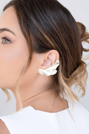Ear Cuff Asa Lisa Ródio Branco