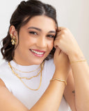 Gargantilha Elos Detalhados Banhado a Ouro 18K