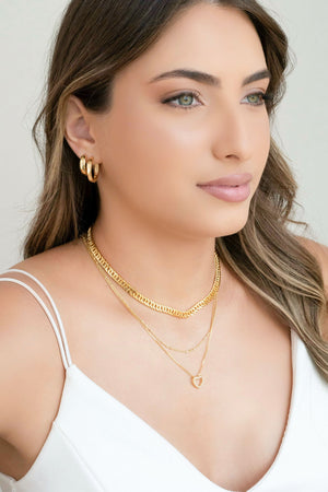Brinco Argola Lisa Reta 2.1 cm Banhado a Ouro 18K