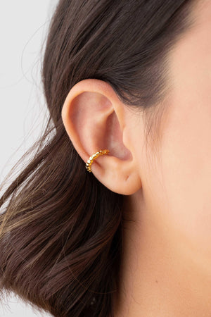 Piercing Corações Lisos Banhado a Ouro 18K