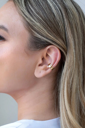 Piercing Liso Vazado Banhado a Ouro 18K