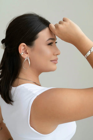 Piercing Liso Vazado Ródio Branco