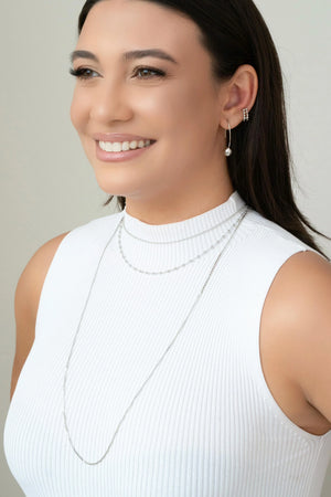 Choker Bolinhas Lisas 1.5 mm Ródio Branco