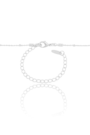 Gargantilha Detalhes Pingente Redondo Ponto de Luz Ródio Branco