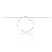 Gargantilha Detalhes Pingente Redondo Ponto de Luz Ródio Branco