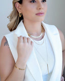 Gargantilha Longa Palito Banhado a Ouro 18K