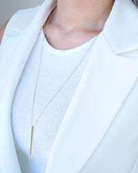 Gargantilha Longa Palito Banhado a Ouro 18K