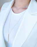 Gargantilha Longa Palito Banhado a Ouro 18K