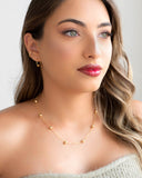 Gargantilha Veneziana Bolinhas 5 mm Banhado a Ouro 18K