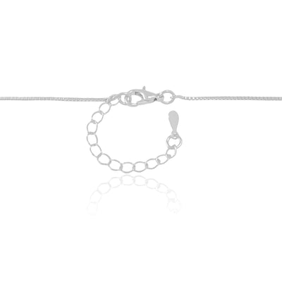 Colar Veneziana Bolinhas 5 mm Ródio Branco - 40 cm