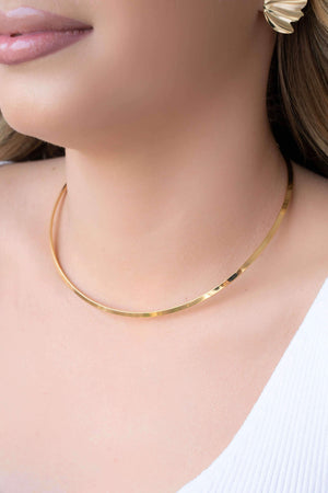 Aro Liso Flat Banhado a Ouro 18K