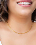 Choker Elos 3x9 mm Banhado a Ouro 18K
