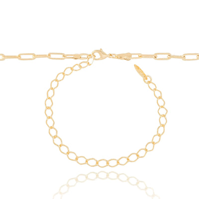 Choker Elos 3x9 mm Banhado a Ouro 18K - 30 cm
