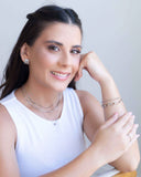 Choker Elos 3x9 mm Ródio Branco