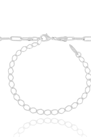 Choker Elos 3x9 mm Ródio Branco