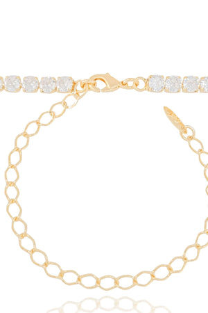 Choker Riviera Cristal Banhado a Ouro 18K
