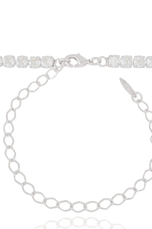 Choker Riviera Cristal Ródio Branco