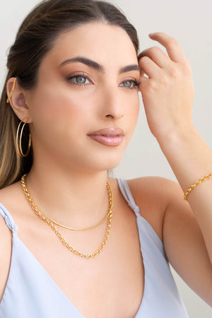 Gargantilha Aro Flexível Banhado a Ouro 18K