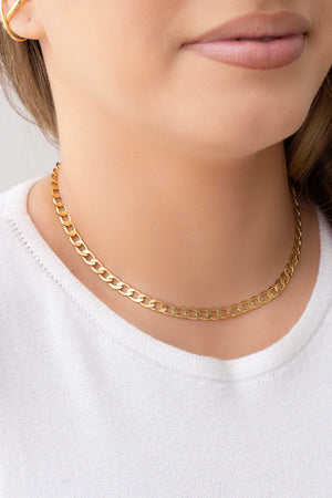 Choker Elos Grumet Banhado a Ouro 18K