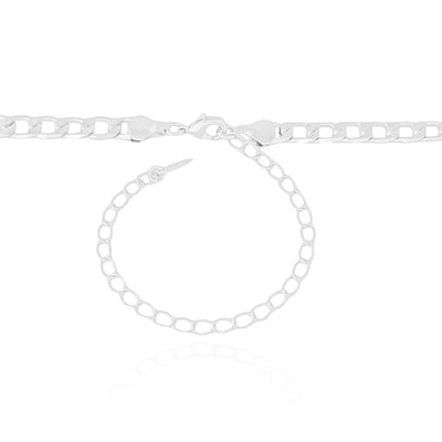 Choker Elos Grumet Ródio Branco - 32 cm