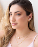 Brinco Argola Frontal 14 mm Banhado a Ouro 18K