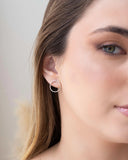 Brinco Argola Frontal 14 mm Ródio Branco