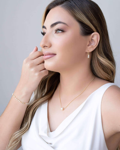 Colar Veneziana Pérola Banhado a Ouro 18K - 40 cm