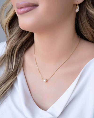 Colar Veneziana Pérola Banhado a Ouro 18K - 40 cm