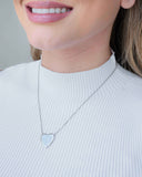 Gargantilha Veneziana Coração Liso Ródio Branco