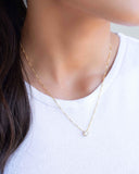 Gargantilha Veneziana Ponto de Luz Cristal Banhado a Ouro 18K