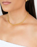 Choker Elos Duplos 5 mm Banhado a Ouro 18K
