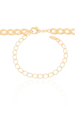 Choker Elos Duplos 5 mm Banhado a Ouro 18K