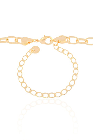 Choker Elos Ovais Lisos Banhado a Ouro 18K