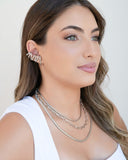 Choker Elos Ovais Lisos Ródio Branco