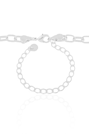 Choker Elos Ovais Lisos Ródio Branco