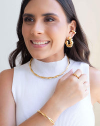 Piercing Torcido Banhado a Ouro 18K