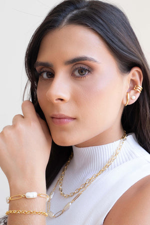 Ear Hook Liso Banhado a Ouro 18K