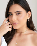 Gargantilha Veneziana Ponto de Luz Cristal Banhado a Ouro 18K