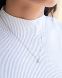 Gargantilha Veneziana Ponto de Luz Cristal Ródio Branco