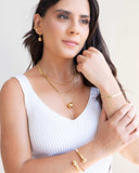 Pulseira Malha Fita Banhado a Ouro 18K