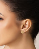 Brinco Redondo Flat Liso 1.2 cm Banhado a Ouro 18K