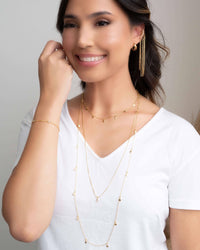 Piercing Filetes com Franja Banhado a Ouro 18K